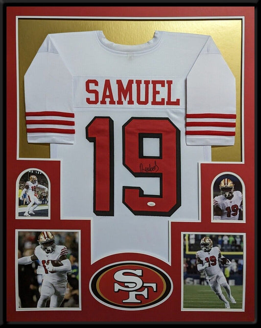 MVP Authentics Framed San Francisco 49Ers Deebo Samuel Autographed Signed Jersey Jsa Coa 427.50 sports jersey framing , jersey framing