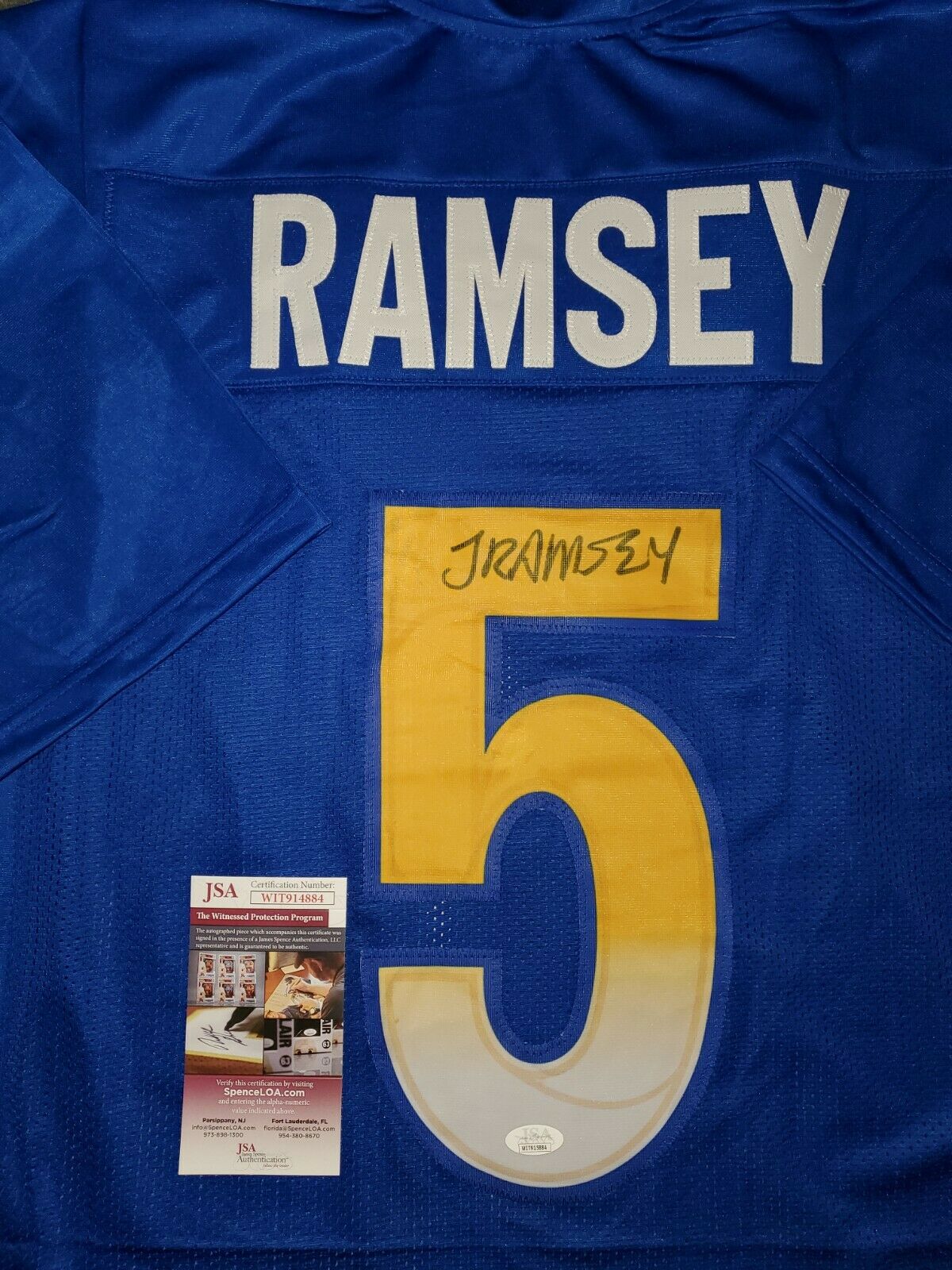 Jalen Ramsey Autographed Game Worn Jersey LA Rams vs Bears 10-26