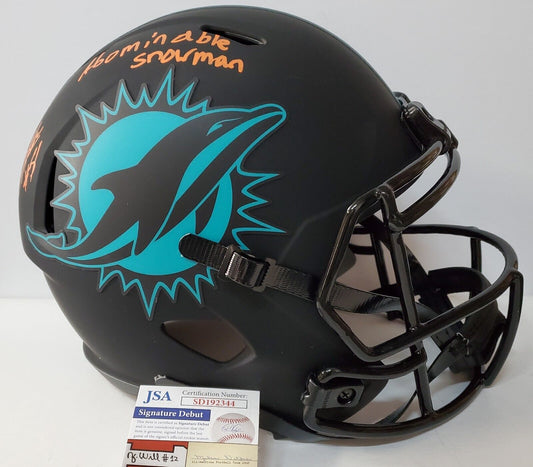 MVP Authentics Miami Dolphins Jevon Holland Signed Full Size Eclipse Replica Helmet Jsa Coa 297 sports jersey framing , jersey framing