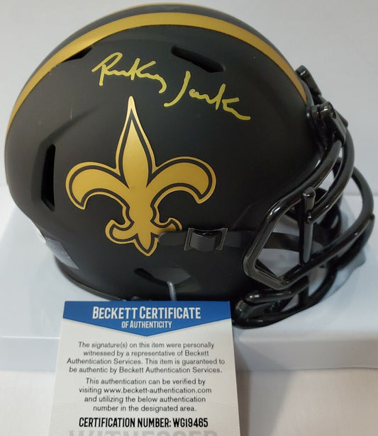 MVP Authentics New Orleans Saints Rickey Jackson Signed Eclipse Mini Helmet Beckett Coa 76.50 sports jersey framing , jersey framing