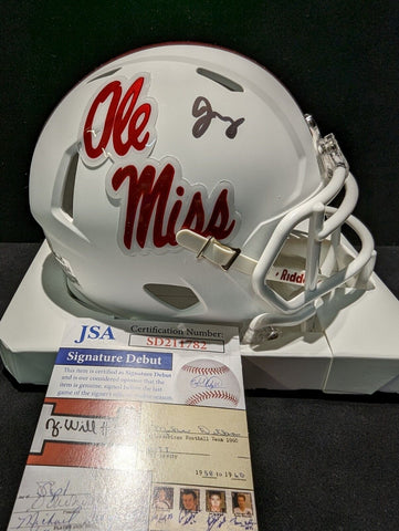 D.K Metcalf Autographed Ole Miss Custom Football Jersey - JSA COA