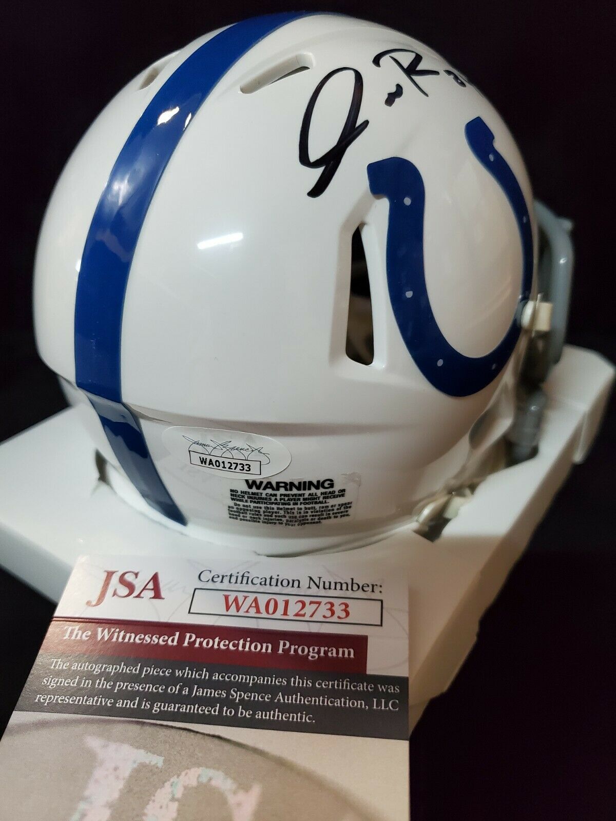 MVP Authentics Indianapolis Colts Isaiah Rodgers Autographed Signed Speed Mini Helmet Jsa Coa 67.50 sports jersey framing , jersey framing