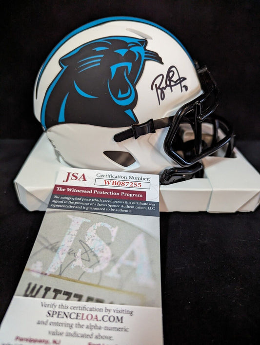 MVP Authentics Carolina Panthers Brian Burns Signed  Lunar Mini Helmet Jsa Coa 135 sports jersey framing , jersey framing