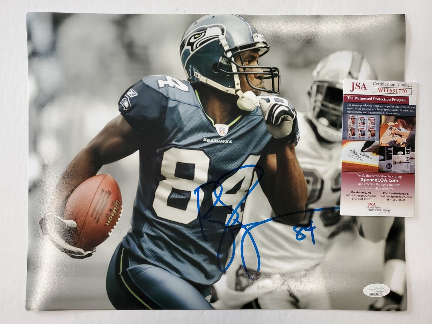 MVP Authentics Seattle Seahawks Bobby Engram Autographed Signed 11X14 Photo Jsa  Coa 71.10 sports jersey framing , jersey framing