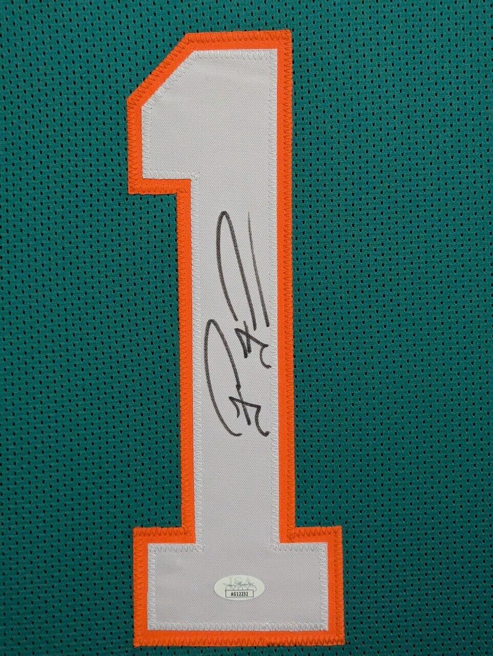 MVP Authentics Framed Miami Dolphins Tua Tagovailoa Autographed Signed Jersey Jsa Coa 765 sports jersey framing , jersey framing