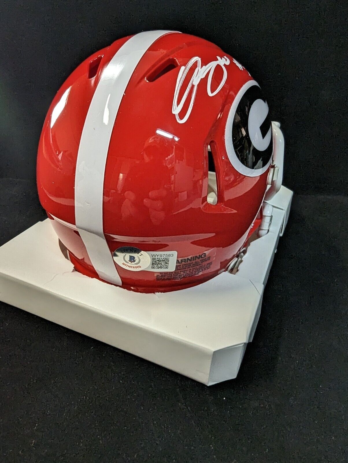 MVP Authentics Georgia Bulldogs Quay Walker Autographed Signed Mini Helmet Beckett Holo 81 sports jersey framing , jersey framing