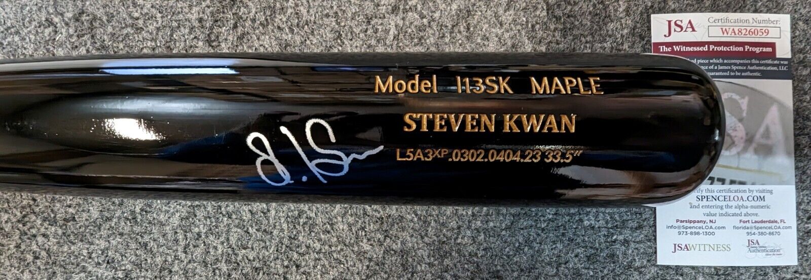 MVP Authentics Cleveland Guardians Steven Kwan Signed Official Game Model Baseball Bat Jsa Coa 292.50 sports jersey framing , jersey framing