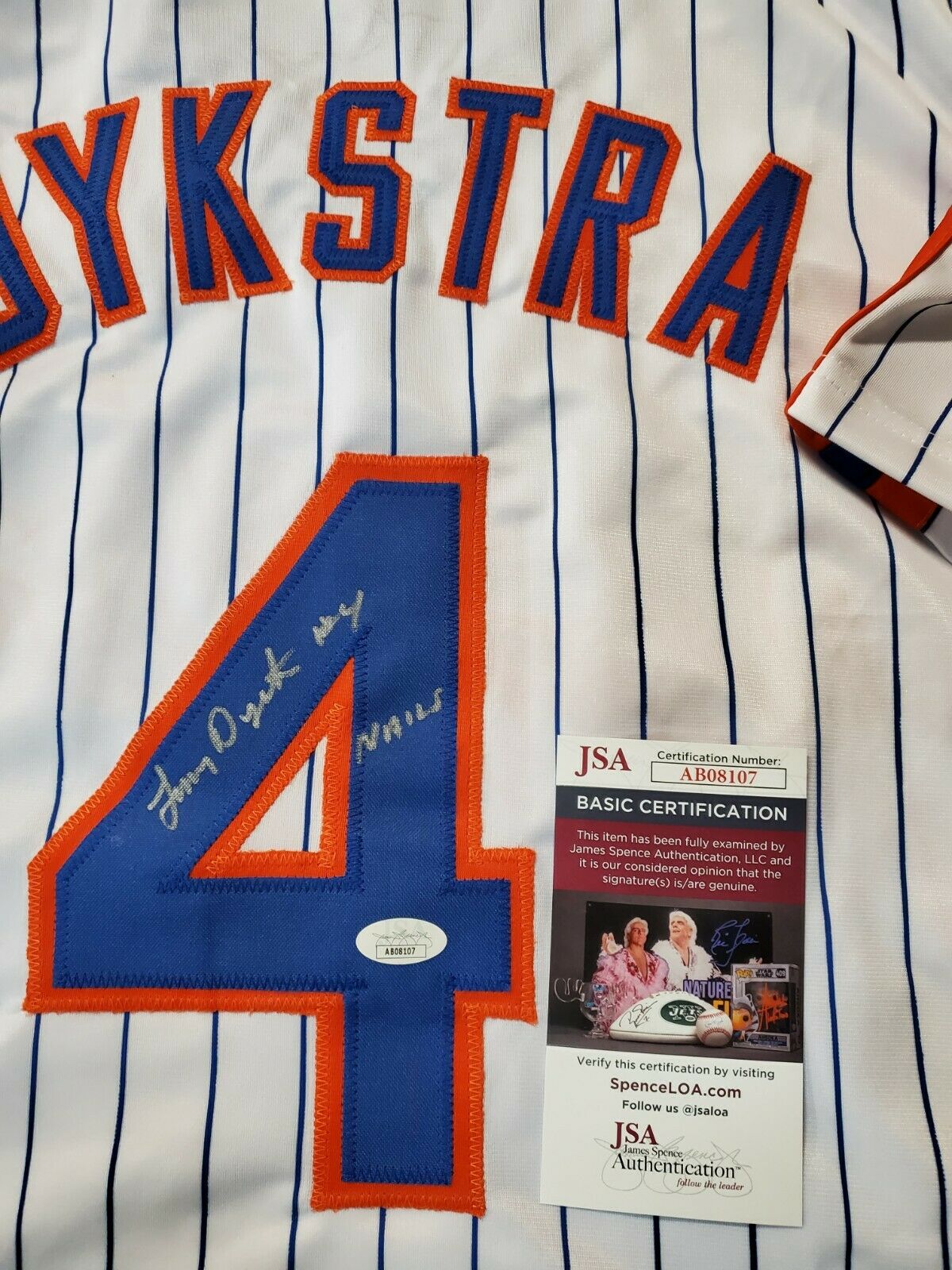 Lenny Dykstra Signed Baseball JSA COA!