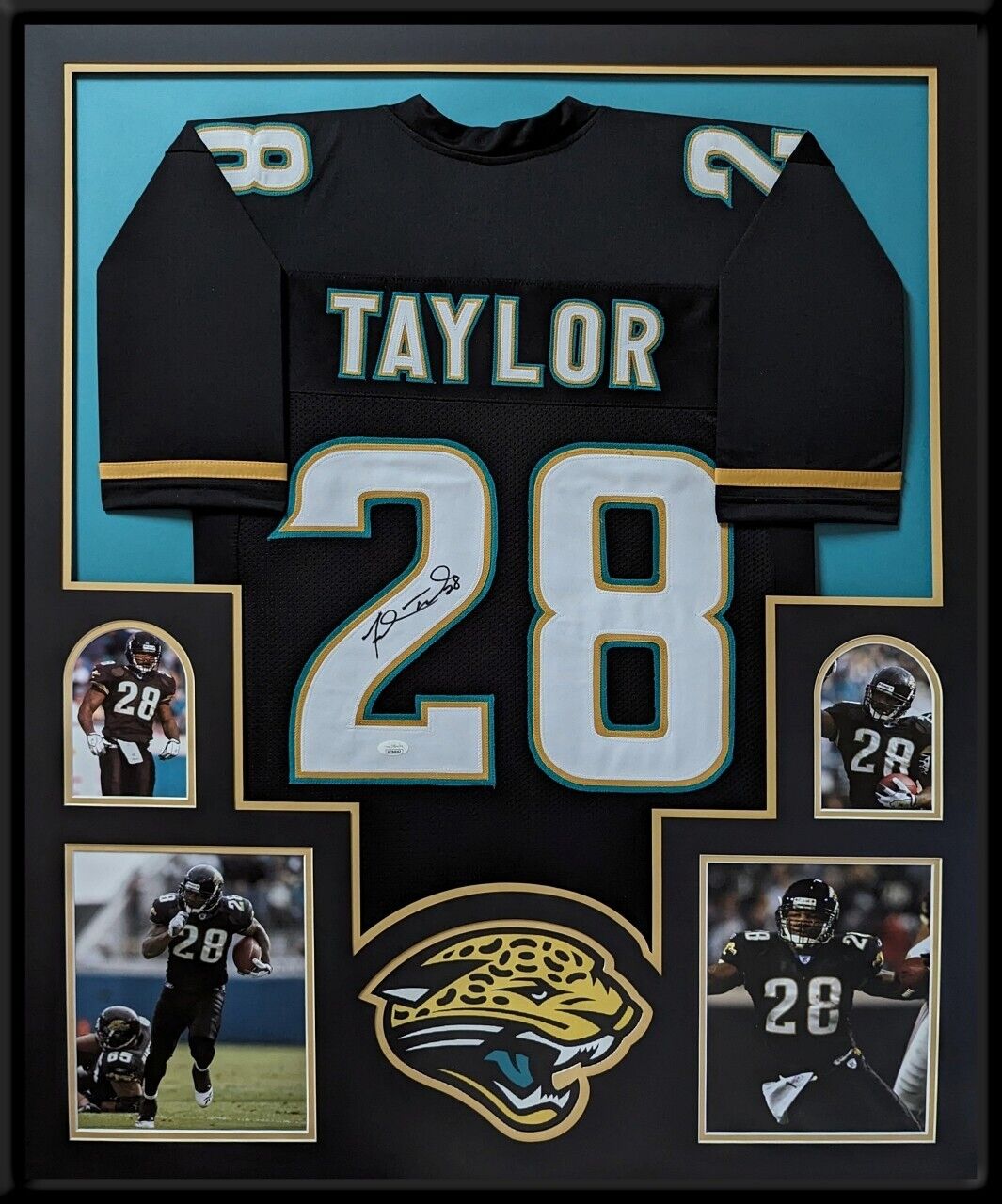 MVP Authentics Framed Jacksonville Jaguars Fred Taylor Autographed Signed Jersey Jsa Coa 652.50 sports jersey framing , jersey framing