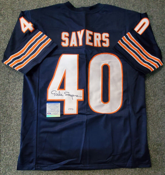 MVP Authentics Chicago Bears Gale Sayers Autographed Signed Jersey Psa Coa 179.10 sports jersey framing , jersey framing