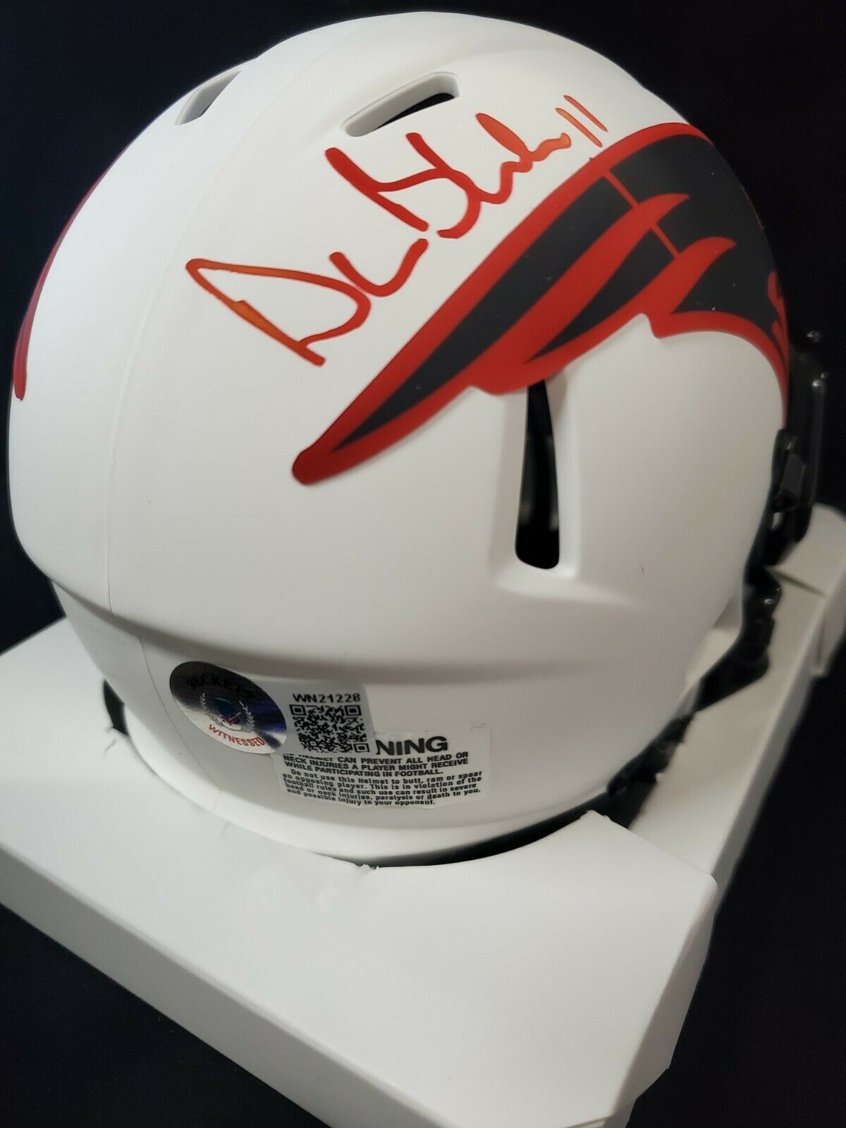 Drew Bledsoe Signed Mini 2024 Helmet