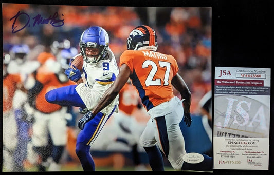 MVP Authentics Denver Broncos Damarri Mathis Autographed Signed 8X10 Photo Jsa Coa 58.50 sports jersey framing , jersey framing