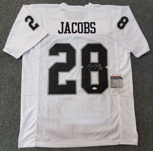 MVP Authentics Las Vegas Raiders Josh Jacobs Autographed Signed Jersey Jsa Coa 135 sports jersey framing , jersey framing