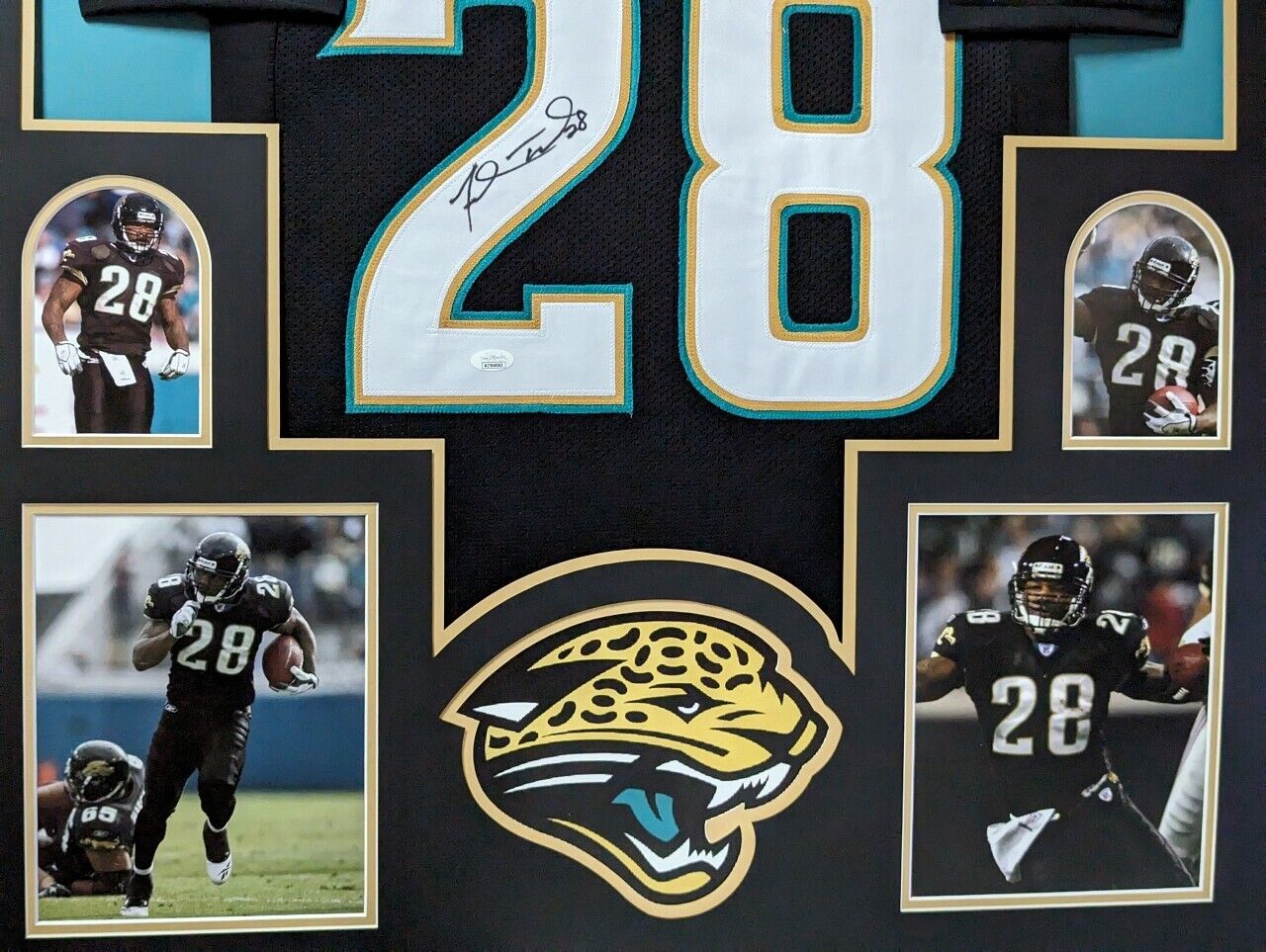 MVP Authentics Framed Jacksonville Jaguars Fred Taylor Autographed Signed Jersey Jsa Coa 652.50 sports jersey framing , jersey framing