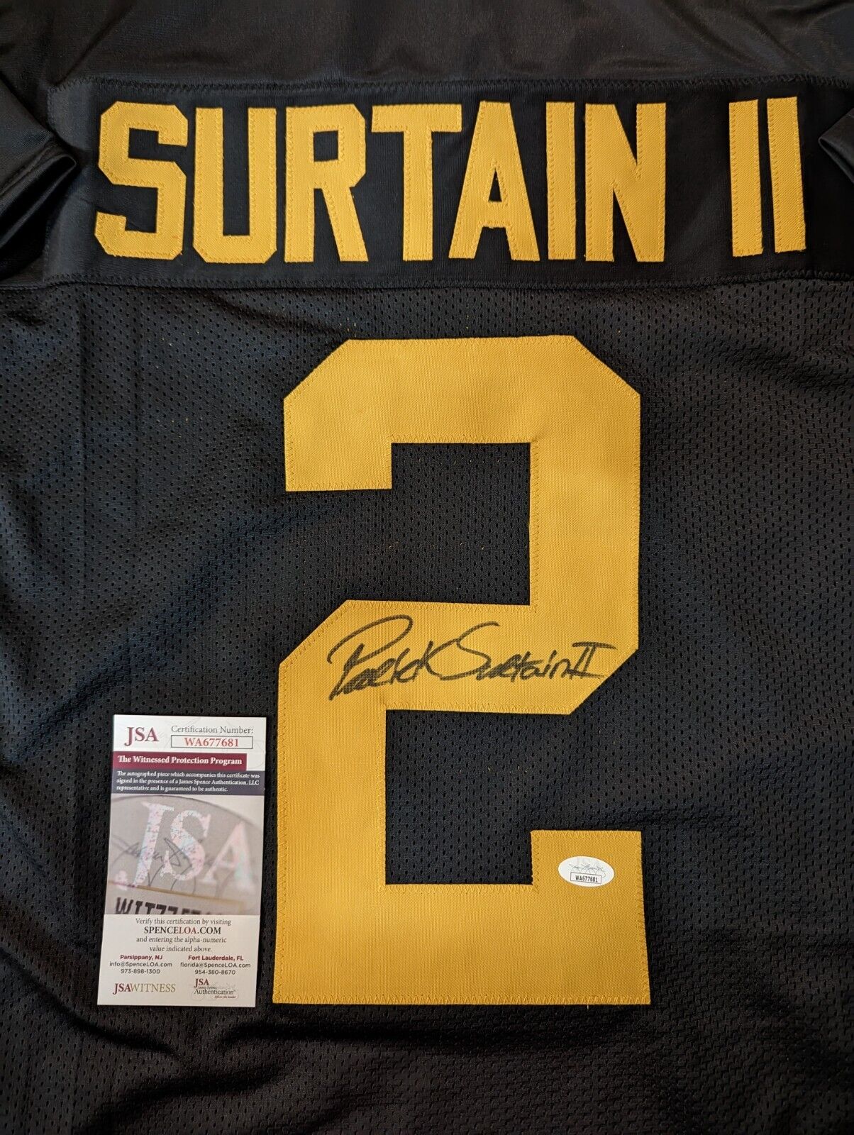 MVP Authentics American Heritage Patriots Pat Surtain Ii Autographed Signed Jersey Jsa Coa 161.10 sports jersey framing , jersey framing