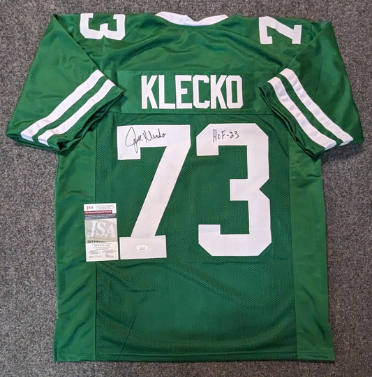 MVP Authentics New York Jets Joe Klecko Autographed Signed Inscribed "Hof 23" Jersey Jsa Coa 99 sports jersey framing , jersey framing