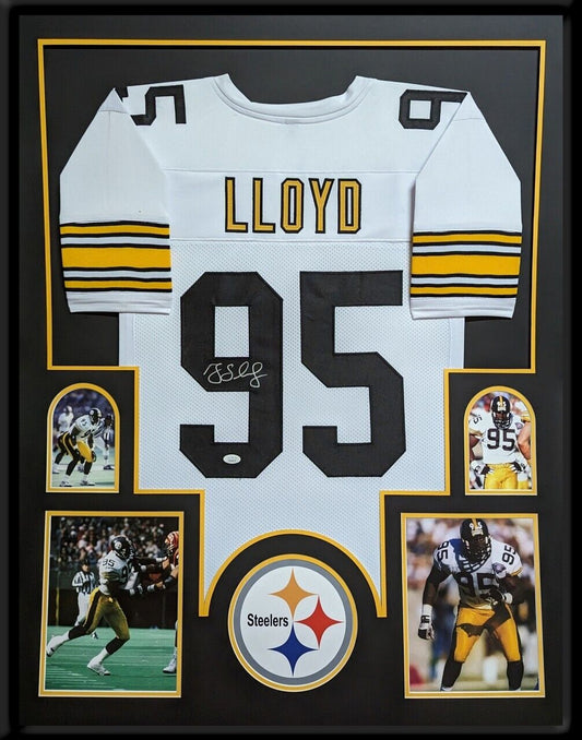 MVP Authentics Framed Pittsburgh Steelers Greg Lloyd Autographed Signed Jersey Jsa Coa 517.50 sports jersey framing , jersey framing