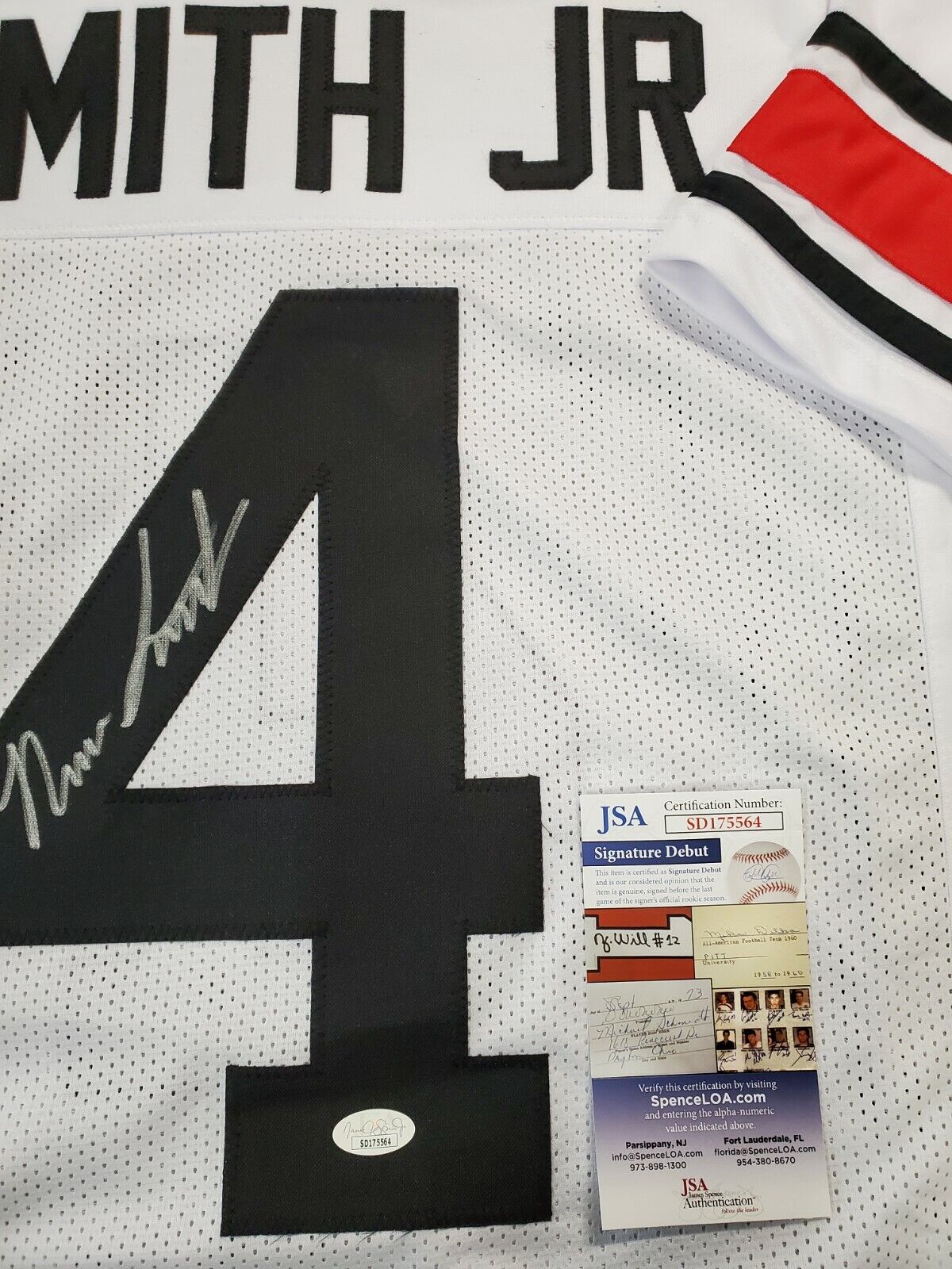 MVP Authentics Georgia Bulldogs Nolan Smith Jr Autographed Signed Jersey Jsa Coa 130.50 sports jersey framing , jersey framing