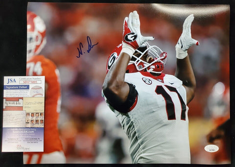 Georgia Bulldogs Nakobe Dean Autographed Signed 11X14 Photo Jsa Coa