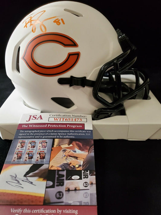 MVP Authentics Chicago Bears Bobby Engram Signed Lunar Mini Helmet Jsa Coa 116.10 sports jersey framing , jersey framing