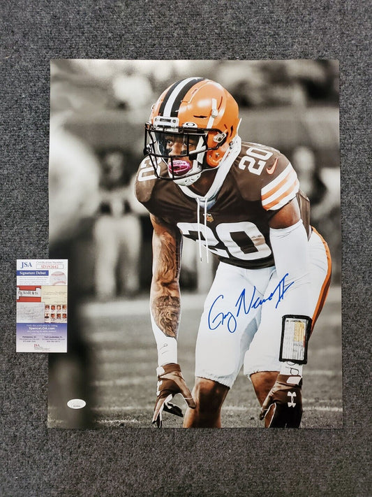 MVP Authentics Cleveland Browns Greg Newsome Ii Autographed Signed 16X20 Photo Jsa Coa 90 sports jersey framing , jersey framing