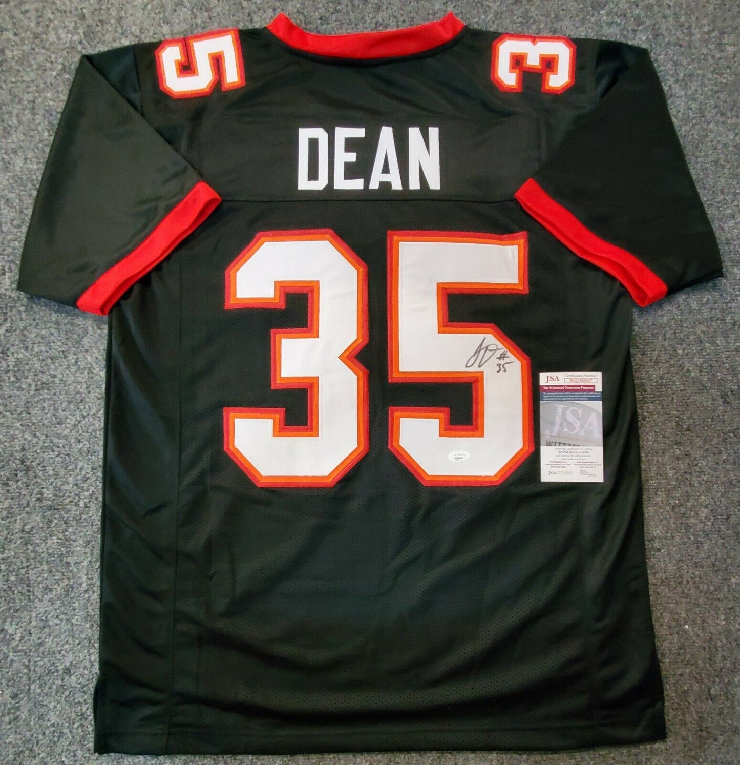 MVP Authentics Tampa Bay Buccaneers Jamel Dean Autographed Signed Jersey Jsa  Coa 90 sports jersey framing , jersey framing