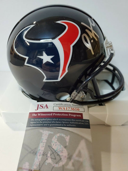 MVP Authentics Houston Texans Daesean Hamilton Signed Inscribed Vsr Mini Helmet Jsa Coa 81 sports jersey framing , jersey framing