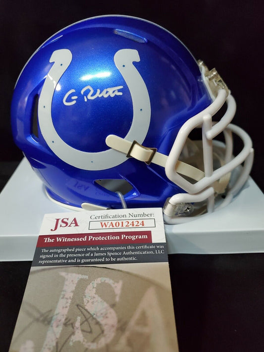 MVP Authentics Indianapolis Colts Gary Brackett Autographed Signed Flash Mini Helmet Jsa Coa 121.50 sports jersey framing , jersey framing