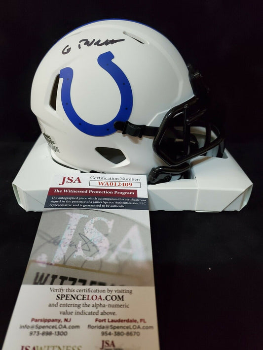 MVP Authentics Indianapolis Colts Gary Brackett Autographed Signed Lunar Mini Helmet Jsa Coa 117 sports jersey framing , jersey framing