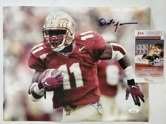 MVP Authentics FLORIDA STATE SEMINOLES DEXTER JACKSON AUTOGRAPHED SIGNED 11x14 PHOTO JSA COA 80.10 sports jersey framing , jersey framing