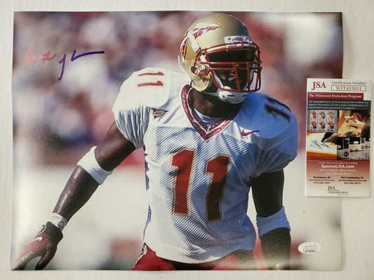 MVP Authentics Florida State Seminoles Dexter Jackson Autographed Signed 11X14 Photo Jsa Coa 80.10 sports jersey framing , jersey framing