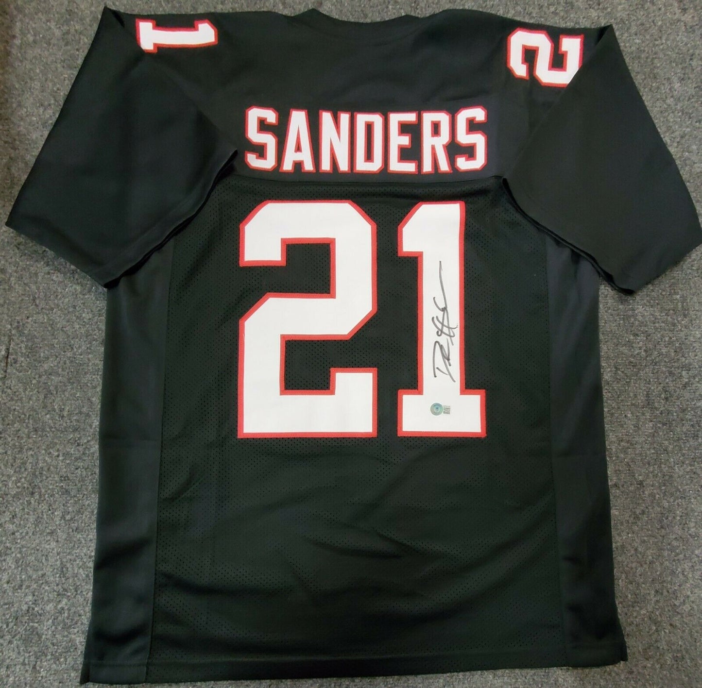 Atlanta Falcons Deion Sanders Autographed Signed Jersey Beckett